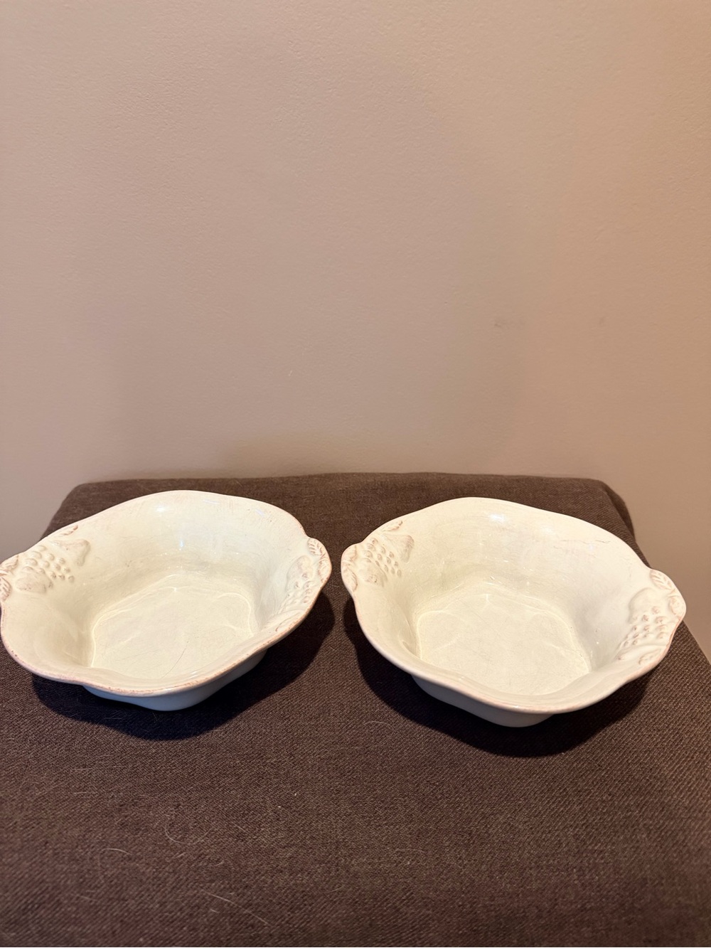 Catarina Cream Ceramic Serving Bowls - Set of 2